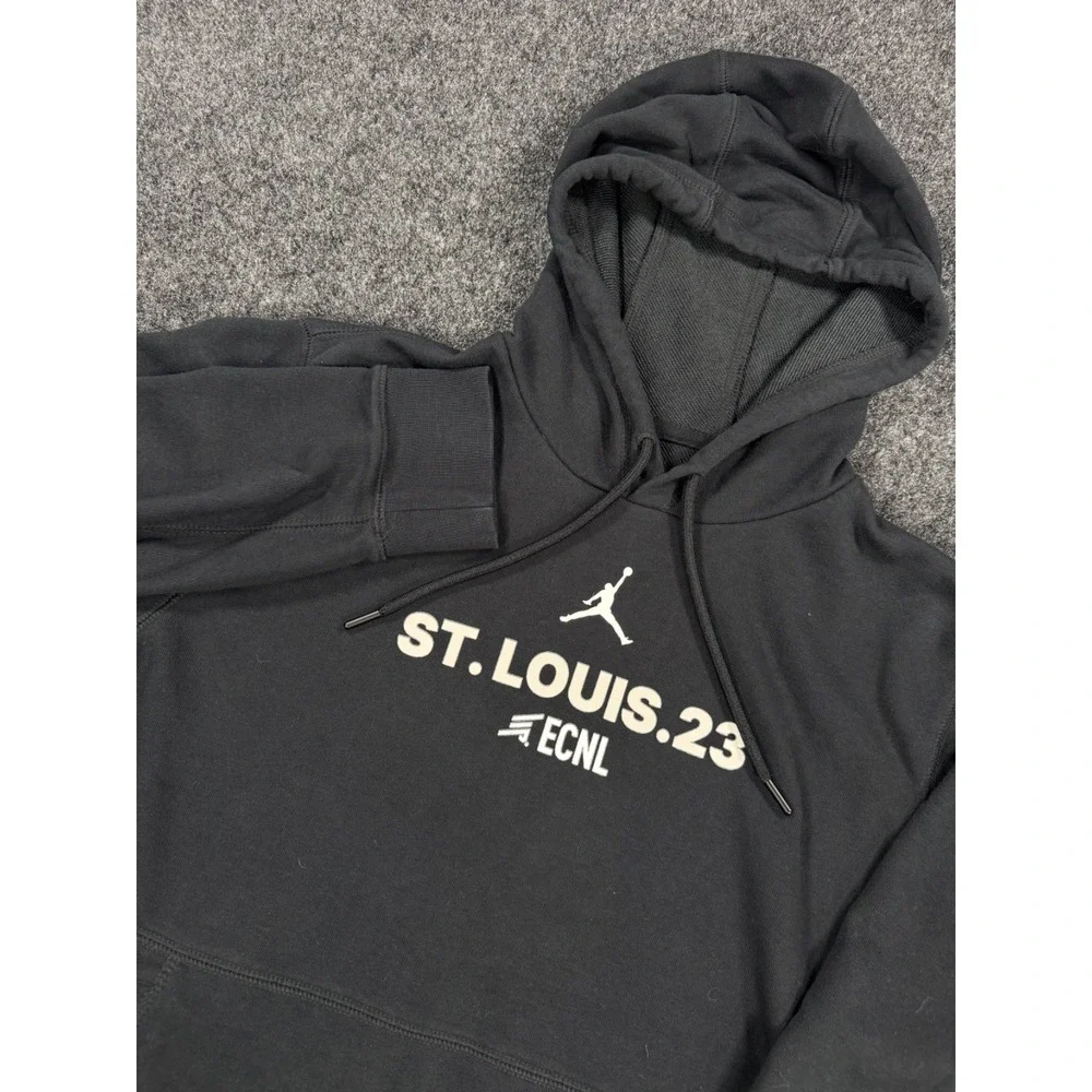 Jordan St. Louis 23 ECNL Soccer Hoodie Black Men's Medium Pullover